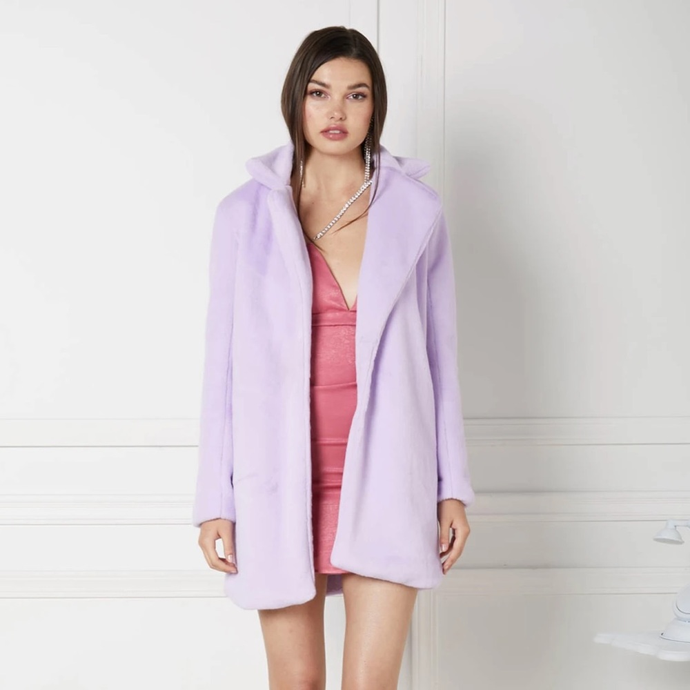 NWT Eggie oversized faux fur coat